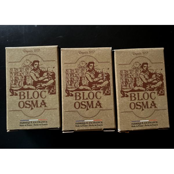 3X OSMA Alum Block 2.64 oz / 75 g Barber Shaving Made In France