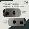 EVI Herrajes Wall Mounted Door Stop (Black Laquered - Black Rubber)
