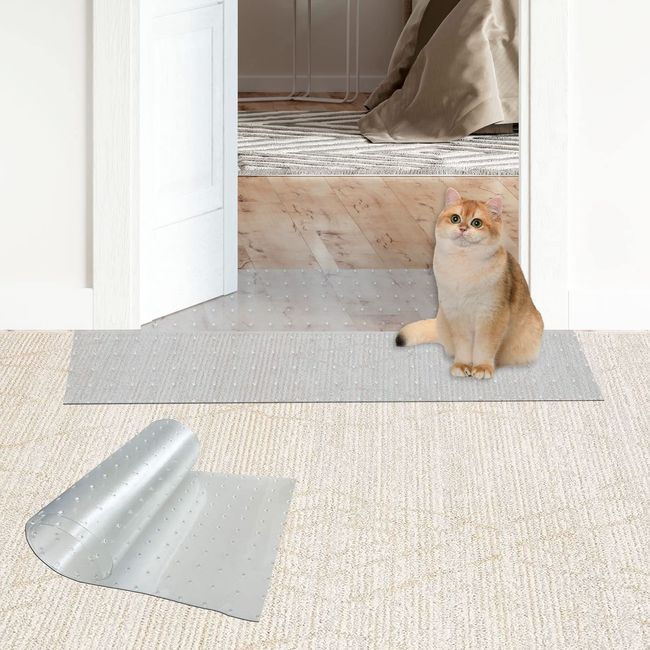 AAiphuwew Carpet Protector for Pets, Clear Non-Slip Cats Dogs Carpet Protector for Doorway, Prevent Carpets Rugs from Scratching at Doorway