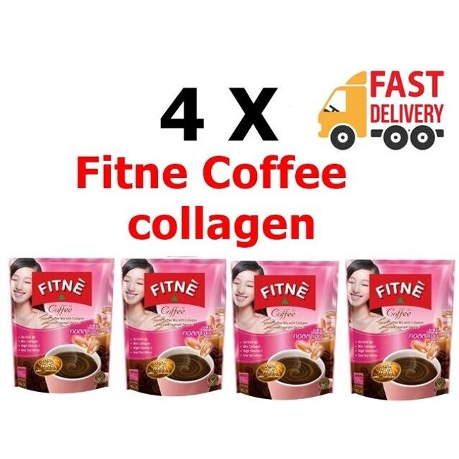 FITNE Coffee Instant Coffee Mix with Collagen Weight Control Shape Slimming 4X