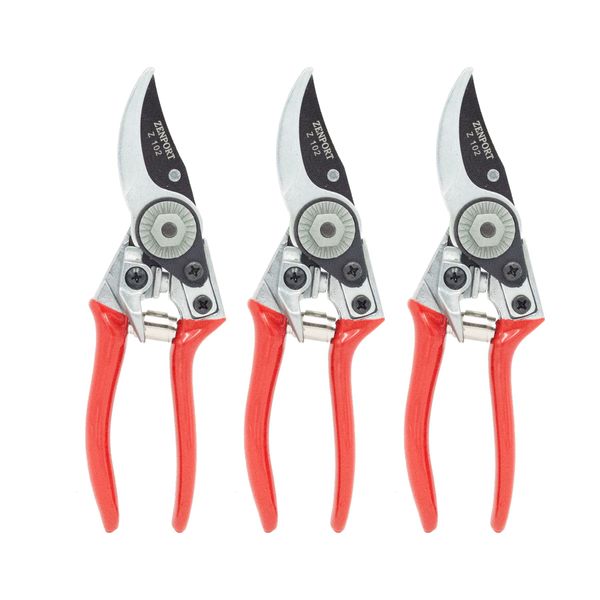 Zenport Z102 Swiss Style Hand Pruner, 0.8-Inch Cut, Die Cast Steel, 7-Inch