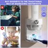Automatic Toothpaste Dispenser,Wall Mounted Electric Toothpaste Dispenser for Kids and Adults,Toothpaste Squeezer with Adjustable Toothpaste Dispensing Volume for Bathroom (White)