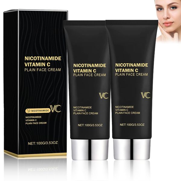 2PCS Nicotinamide Five Vitamin C, Multifunktionale Feuchtigkeitsspenden Make-up-Creme Make-up-Creme mit Niacinamid Vitamin C Cream Moisturizer Haut Aufhellen und mit Feuchtigkeit Versorgen