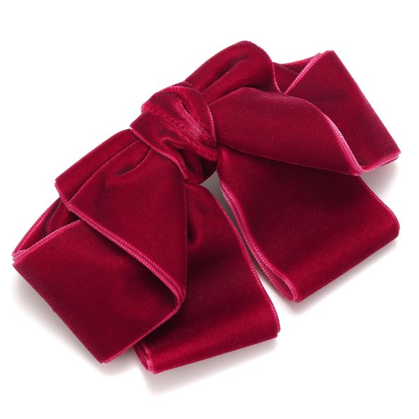 ZOYII Christmas Red Velvet Big Hair Bows for Girls - Christmas Girl Bows Accessories for Hair | Bow Hair Clips & Hair Bow Clips for Women | Bow for Hair & Barrette Bows for Kids | Hair Bows for Teens