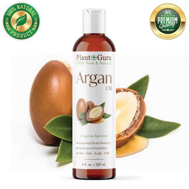 Argan Oil 8 oz. Morocco 100% Pure Natural Unrefined For Hair Growth, Skin, Face