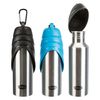 Trixie Bottle with bowl, stainless steel/plastic ( Assorted Color )