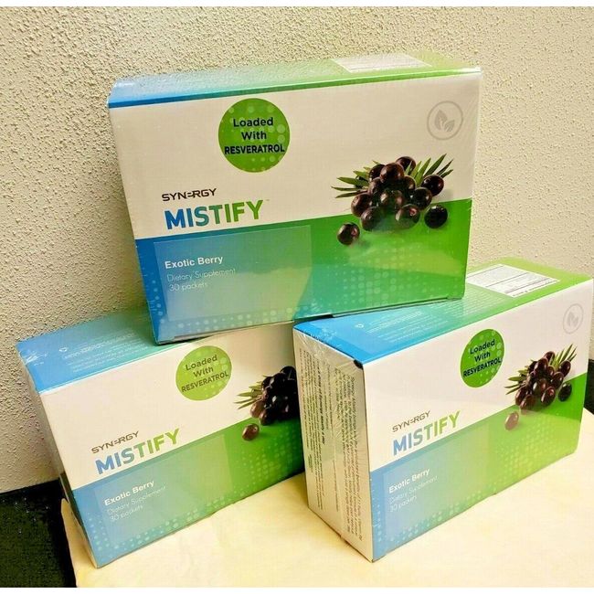 Synergy Mistify Resveratrol AntiOxidant Matrix Dietary System - 3 Boxes/90 Gels!