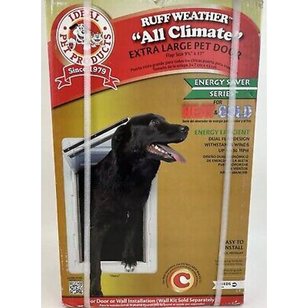 NEW Dog Door Pet Ideal Pet Products 9.75"x17" Ruff Weather ENERGY SAVER SERIES