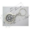 Bicycle Chain Keychain with Pulley Black
