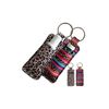 yacanova Lip Balm Case Holder 2 Pack (Leopard & Leopard Stripe) with Ring Phone, Leopard & Leopard Stripes