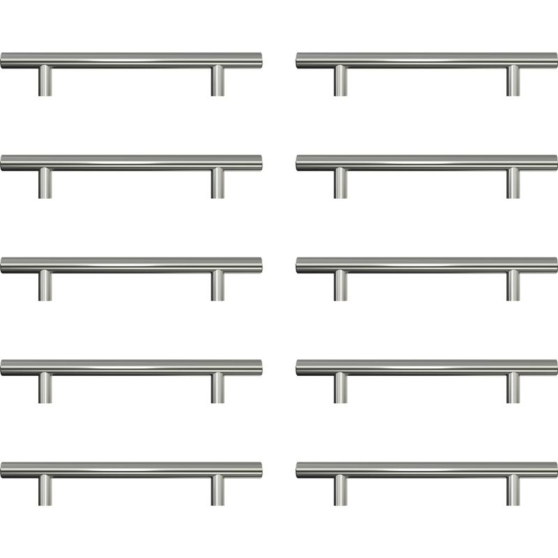 AwmnSrman Kitchen Cupboard Handles Silver 10 Pack 128 mm(5 inch) Hole ...