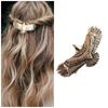 Yheakne Boho Eagle Star Hair Clip Barrette Goth Punk Wing Hair Barrette Gold Owl Barrette Headclips Metal Vintage Hairpiece Decorative Hair Accessories for Women and Girls (Gold)