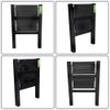 2 Step Black Portable Ladder Folding Safety Non Slip Small Stool Ladders