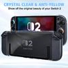 DLseego Case Compatible with Switch 2,Transparent Dockable Hard Protective Shell with 2 PCS Soft Handle Cover