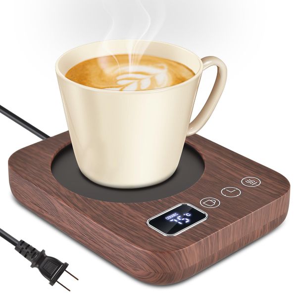 COOWOO Coffee Warmer, Cup Warmer, Thermal Coaster, 9 Temperature Settings, Automatic Power Off, Gravity Sensor, PSE Certified, AC 100V/30W, Heated Coaster for Coffee, Water, Tea, Milk and More Drinks,