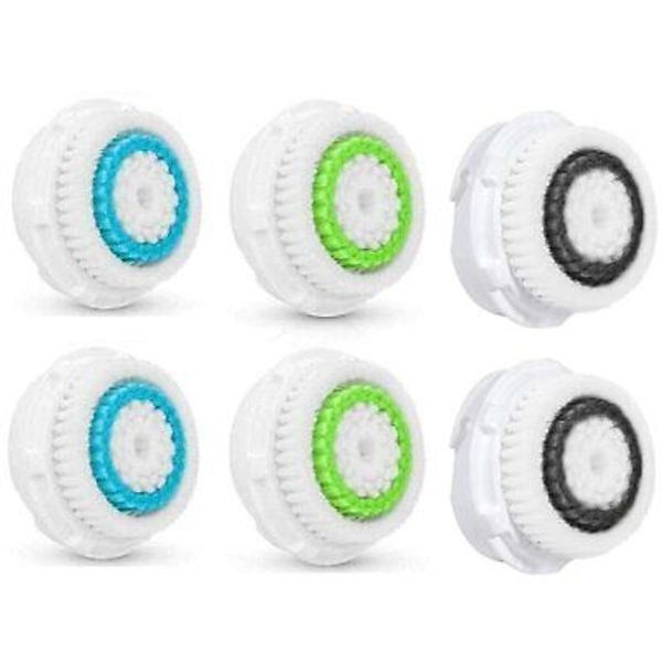 6 Pack Clarisonic Replacement Deep Pore Cleansing Brush Head for Mia 1,2,3