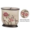 Popular Bath Toothbrush Holder, Larrisa Collection, Rose Design , Brown