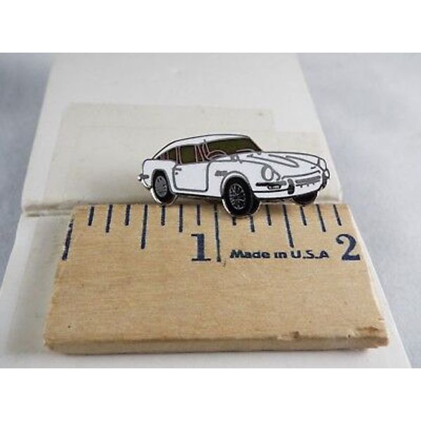 WHITE SPORTS CAR PIN