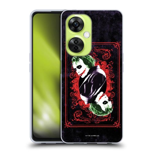 Head Case Designs Officially Licensed The Dark Knight Joker Card Graphics Soft Gel Case Compatible with OnePlus Nord CE 3 Lite 5G