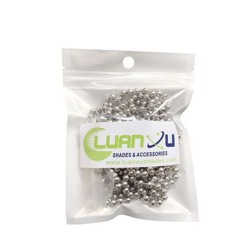 Luanxu 4.5 mm Stainless Steel Bead Chain for Blinds & Shades with 5 Connectors, Fix or Replace for Broken Roller Shade Chain, Great Pulling Force & Rustproof (#10, 3 Meters)