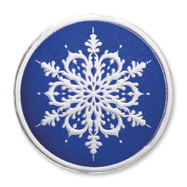 PaperDirect Blue and Silver Snowflake Embossed Foil Seals, 48 Count