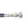 Retro Collection's Victorian Style Plain Design Wooden Cane Walking Stick Solid Brass(Nickle Plate)