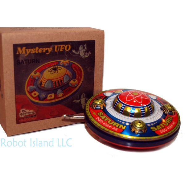 Flying Saucer Saturn Tin Toy Windup Space Toy UFO Martian Attack