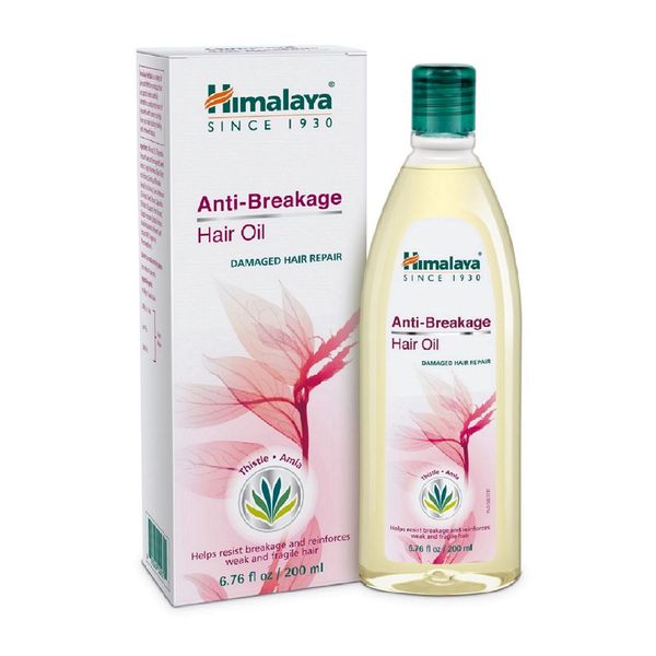 Himalaya Anti-Breakage Hair Oil with Thistle and Amla for Damaged Hair and Split Ends 6.76 oz (200 ml)