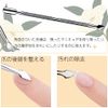 キューティクルプッシャー ネイルツール 1個セット 両面甘皮処理 甘皮ケア 甘皮の除去に 長さ12.5cm ステンレス製 耐久性 錆びに 滑り止 防水 使いやすい ネイルオフ ジェルネイル用 ネイル用品 (プッシャー&尖ったシャベルで)