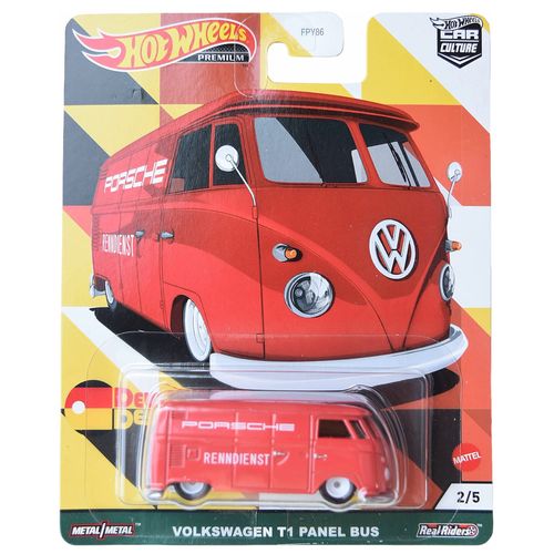 Hot Wheels Volkswagen T1 Panel Bus, red 2/5 [Porsche Renndienst]