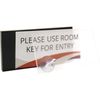 Lorell, LLR02648, Snap Plate Architectural Sign, 1 Each, Black, 8 x 4