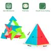 Stickerless Pyraminx Speed Cube – Smooth Turning Magic Pyramid Puzzle for Kids & Adults