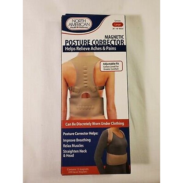 Health and Wellness. Magnetic Posture Corrector. Unisex Large. Beige. Adjustable