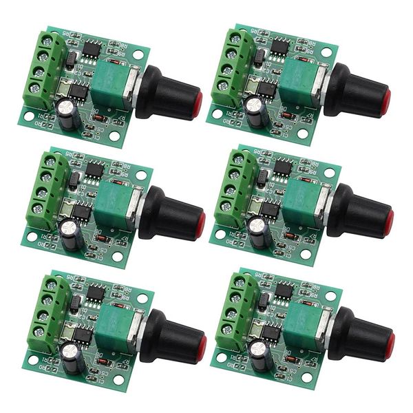 VKLSVAN 6pcs PWM DC Motor Speed Controller 1.8V 3V 5V 6V 12V 2A Speed Control Switch Function 1803BK