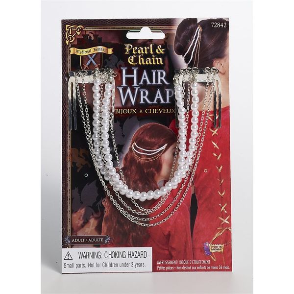 Pearl and Chain Hair Wrap