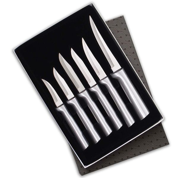 Rada Cutlery Paring Knife Set – 6 Knives with Stainless Steel Blades With Aluminum Handles Made in the USA