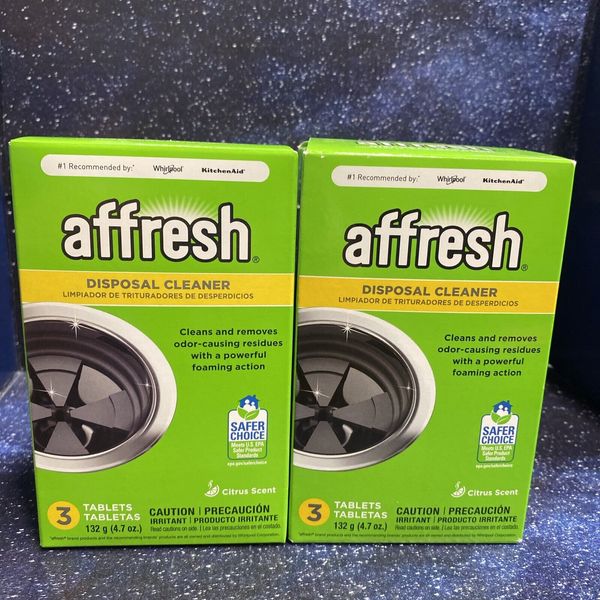2 X Affresh DISPOSAL CLEANER - Remove Odor w/ Foaming Action - 3 Tablets