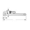 KS Tools 111.3505 Stahl-Einhand-Rohrzange, 250 mm