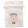 Flox Creative White Organic XS Drawstring Pouch I'm Ready to Roar