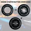 Wailicop Car Push Start Button Cover Spin Engine Start Stop Button Cover Ignition Protective Cover Anti-Scratch Universal Button Decoration Protector Ring (C)