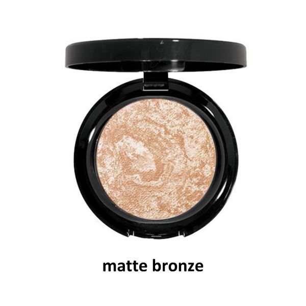 Baked Marbleized Bronzing Finishing Face Powder Bronzer Highlighter Matte Bronze