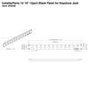 InstallerParts 1U 19" 12 Port Blank Panel for Keystone Jack