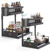 2x Under the Sink Organizer – 2-Tier Rustproof Storage Racks For Home & Kitchen