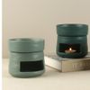 Warmself Ceramic Essential Oil Burner Tealight Candle Holder Decorative Aroma Diffuser Separable White