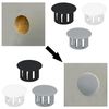 160 PCS Plastic Hole Plug Set - Snap-In Locking Caps in Assorted Sizes (Black)