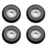 FRECCU Total Gym Replacement Set Wheels/Rollers for Models 2000, 3000, and More -Black (4 Pack)