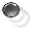 Universal Coffee Maker Gasket and Filter for Moka Spare Parts (2X Silicone Seal Ring + 1x Steel Filter) (9 Cups)
