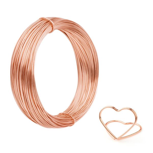 LUTER Metal Craft Wire, 98.4ft/ 30m 18 Gauge 1mm Aluminum Wire Flexible Bendable Crafting Wire for Gardening Sculpting Jewelry Making DIY Crafts (Copper)