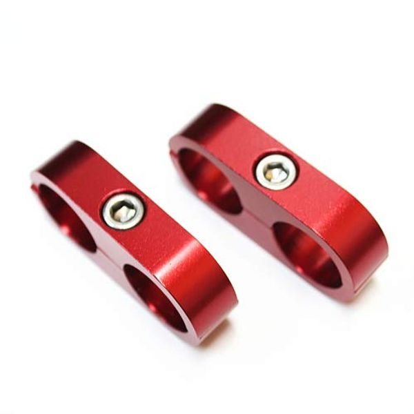 Earl's 167013 Separate Clamp ID13/16" (20.6 mm) Red 2 Pieces