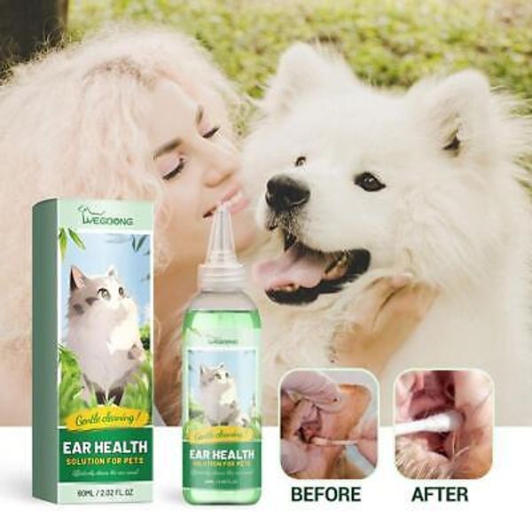 Aloe Vera Ear Cleaning Drops for Dogs &Cats Safely Clean& Prevent Infecti E8Y να